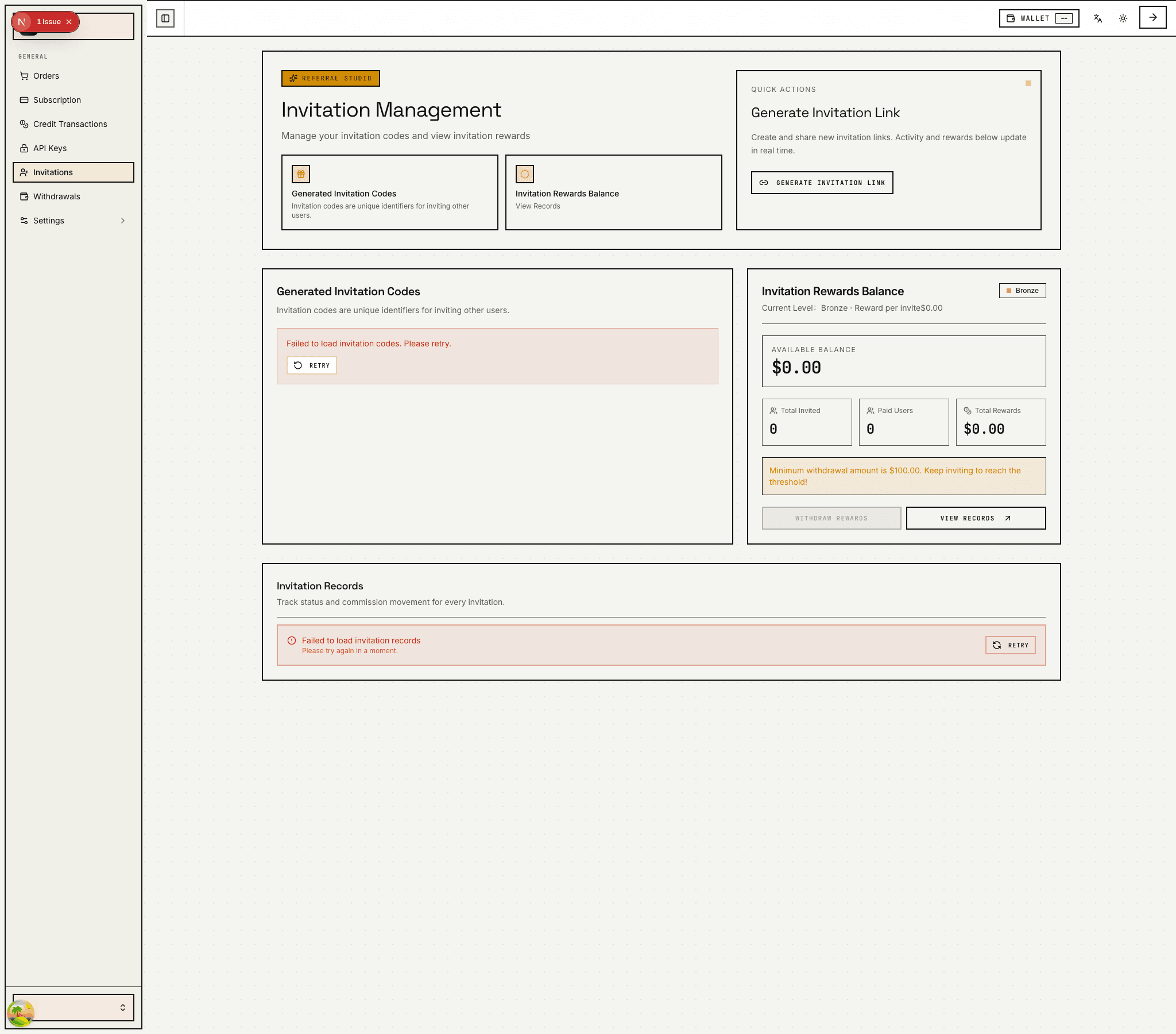 Invitation page (English)